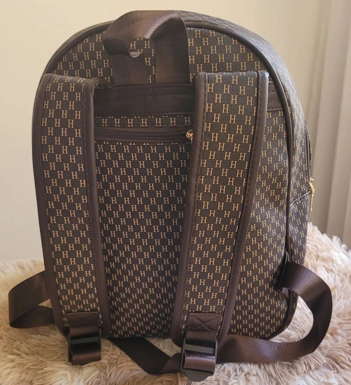 Mochila maravilhosa, moderna e elegante, nova, marrom - Foto 4
