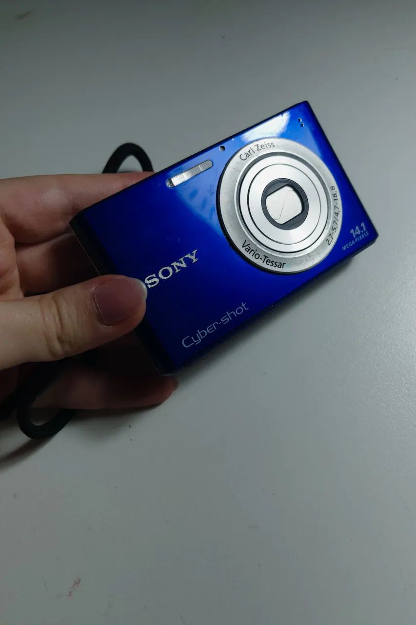 câmera digital sony cyber-shot azul - Câmeras e Filmadoras