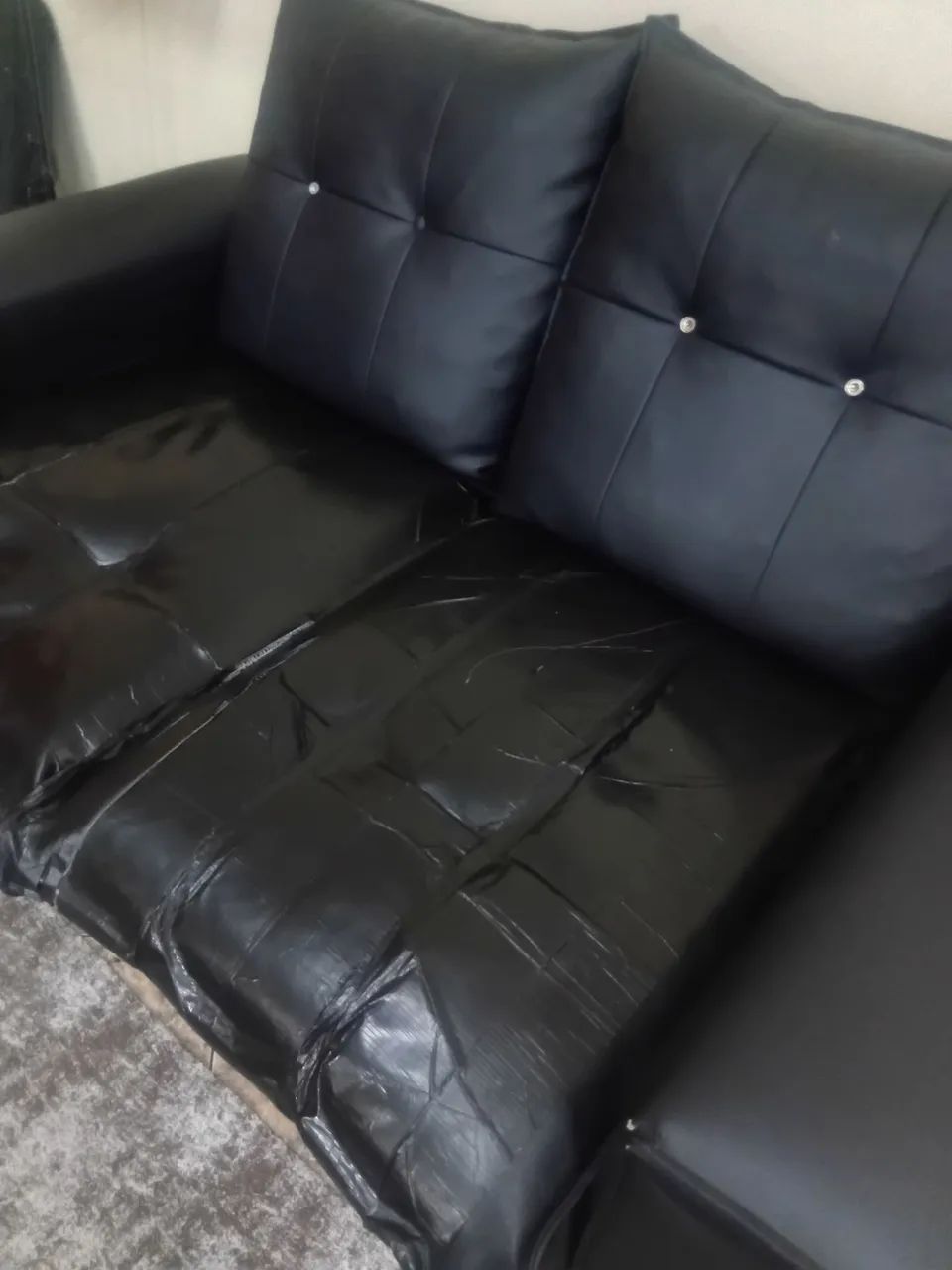 Sofa Corino preto - Foto 2