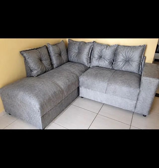 Sofá de Canto Cinza 439340434289469440