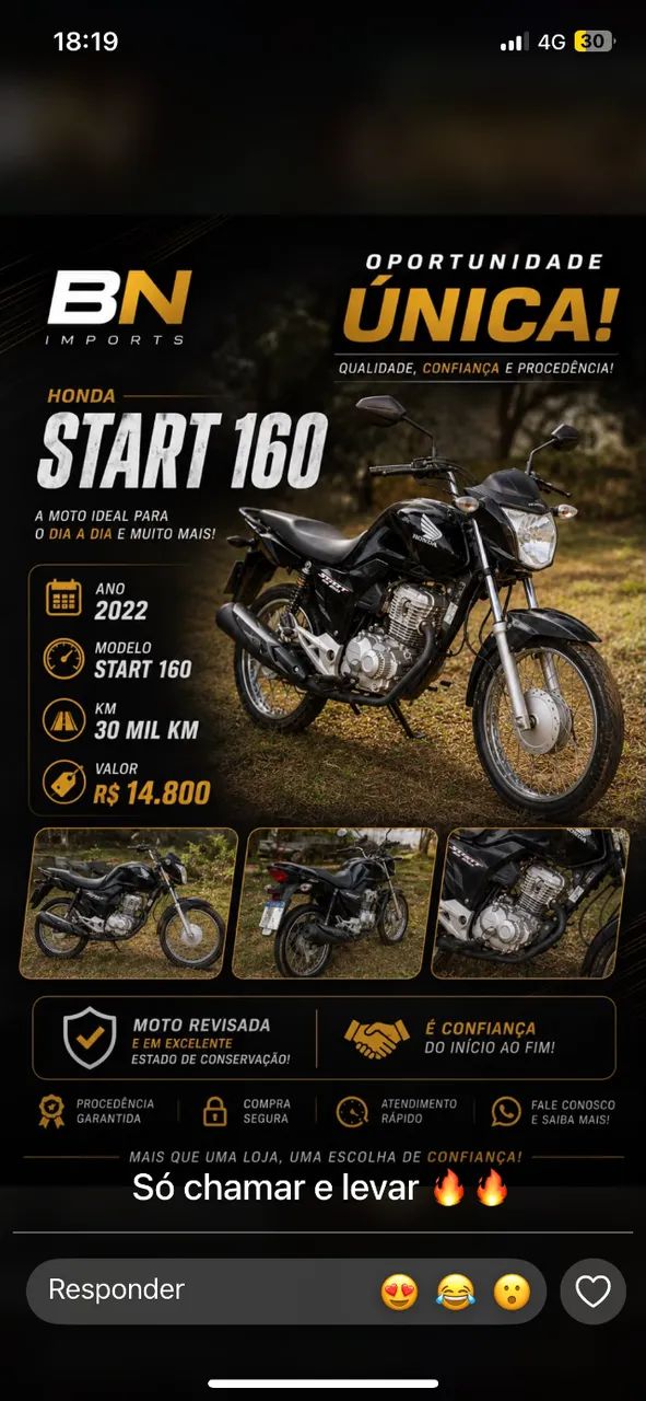 Moto nova start 160