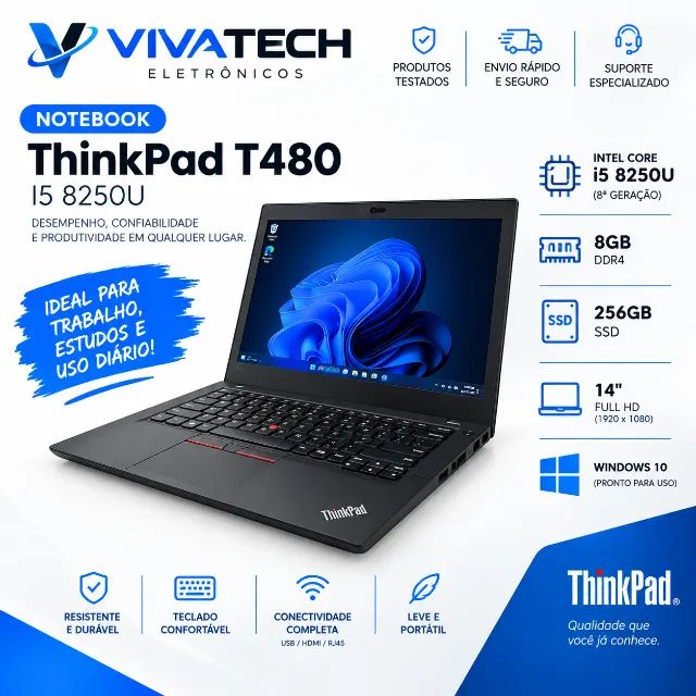 Windowsノート本体 dynabook 8GB 128GB NVMe M.2 i5 8250U NOTEBOOK THINKPAD T480 I5-8250U (8GB RAM+256GB SSD) - Notebooks