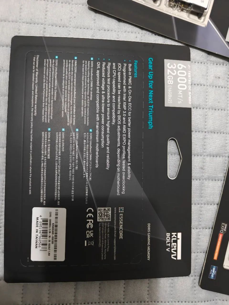 Kit memória ddr5 32gb 2x16gb Klevv bolt 6000mhz cl30 - Foto 2