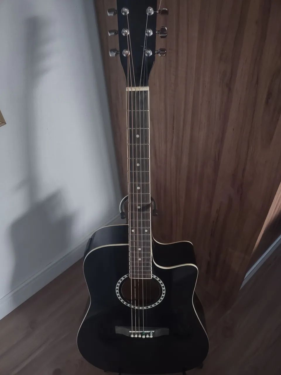 Violão elétrico e caixa de som com capa  - Foto 2
