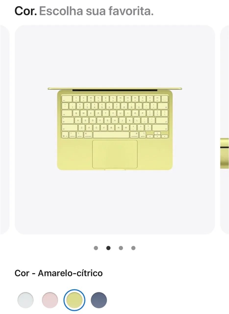 MacBook Neo de 13 polegadas 256GB Chip A18 Pro amarelo 