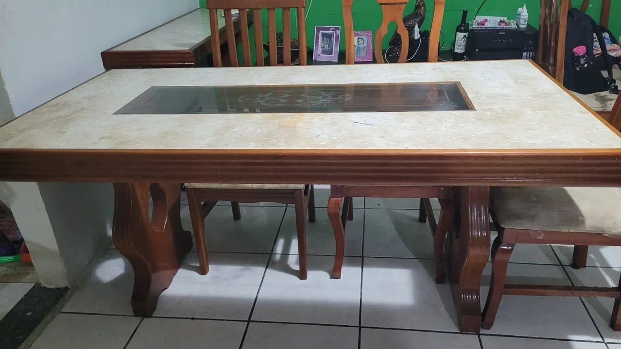 MESA DE MADEIRA + APARADOR [ PROMOÇÃO]!!! - Foto 5