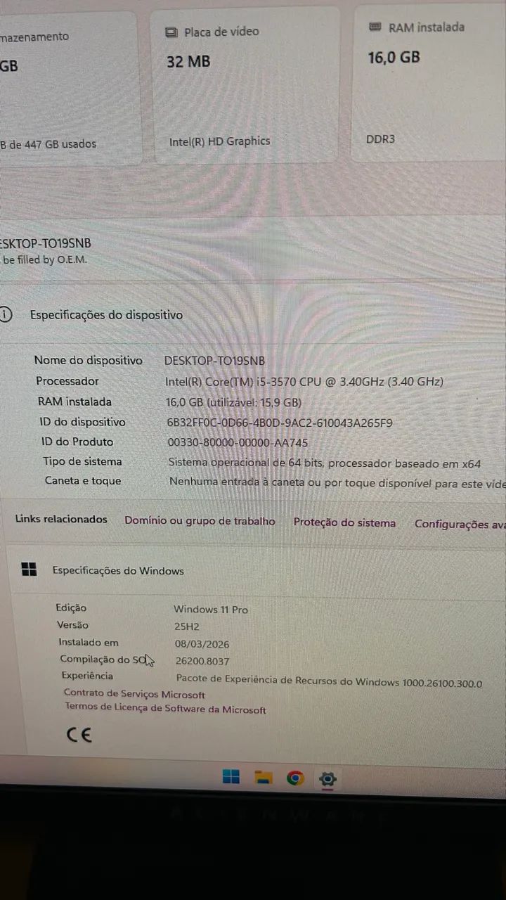 Computador i5 3ª geração, 16 de RAM e 450 de SSD - Foto 2