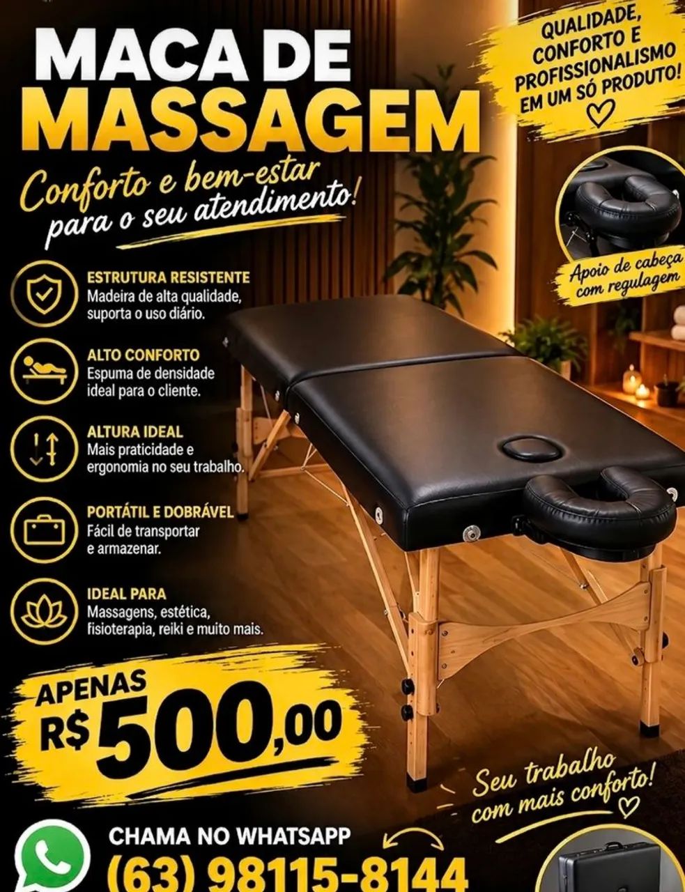 Maca de massagem estética 