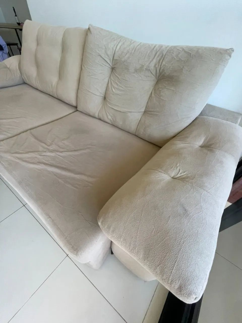 Sofá 2 lugares Reclinável e Retrátil Bege - Muito Macio e Confortável - Foto 2