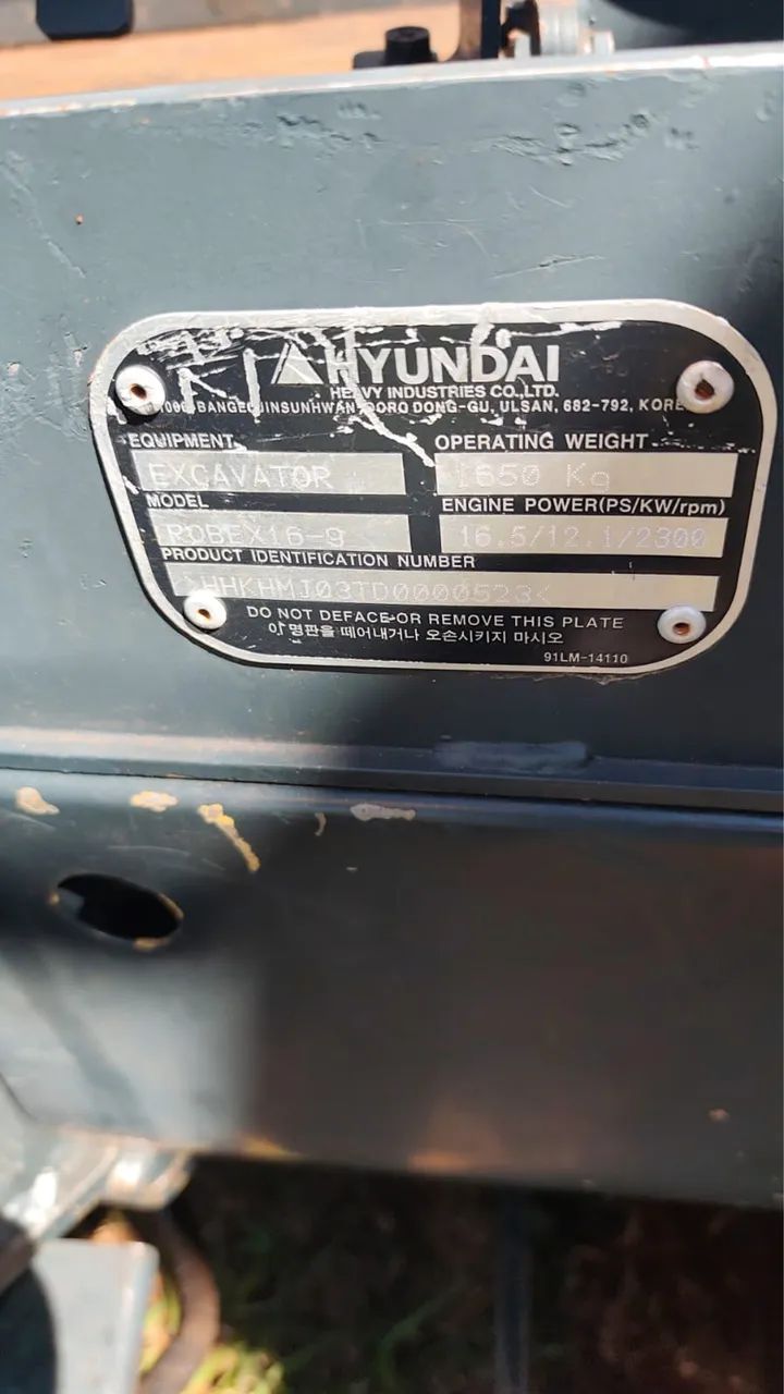 Mini Escavadeira Hyundai Robex Revisada  - Foto 6
