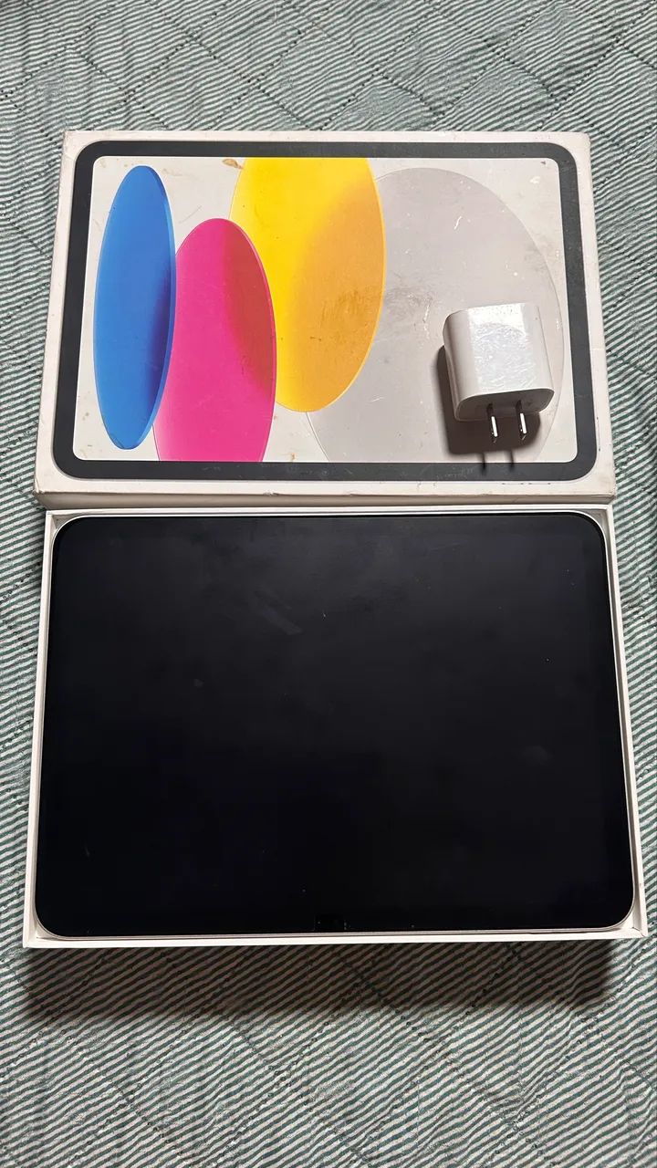 iPad 10 com nota fiscal, caixa + película e capa 