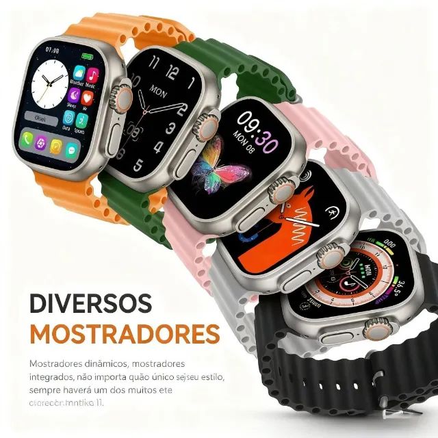 Smartwatch Ultra Relógio Inteligente Rl17 49mm Android Ios Smart Novo Loja Coimbra Computa - Foto 4
