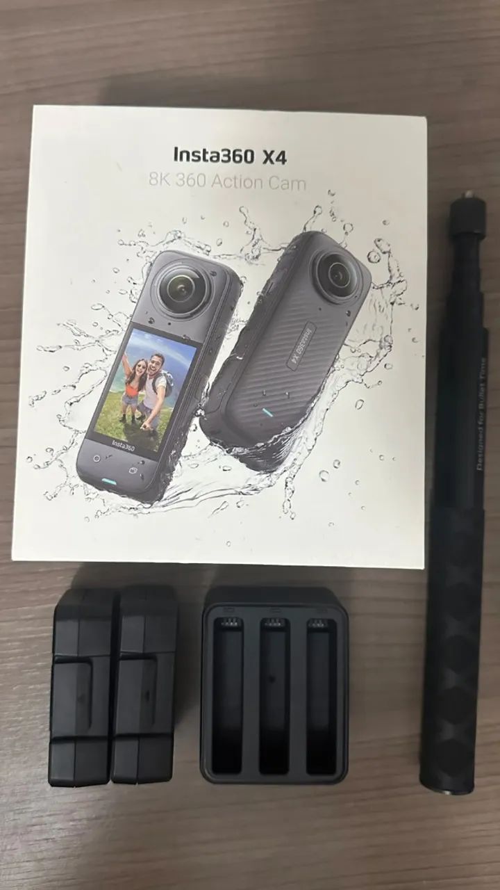 Câmera Insta360 X4 Com Bateria Extra E Acessórios  - Foto 5
