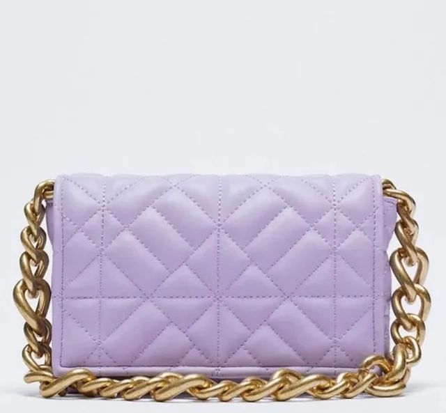 bolsa lavanda matelassê 