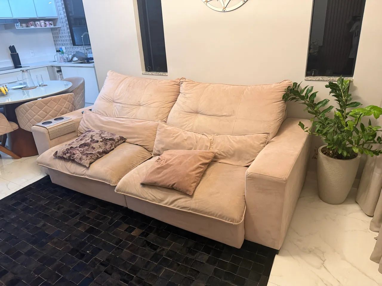 Sofá retrátil rose de 2,5m  - Foto 3