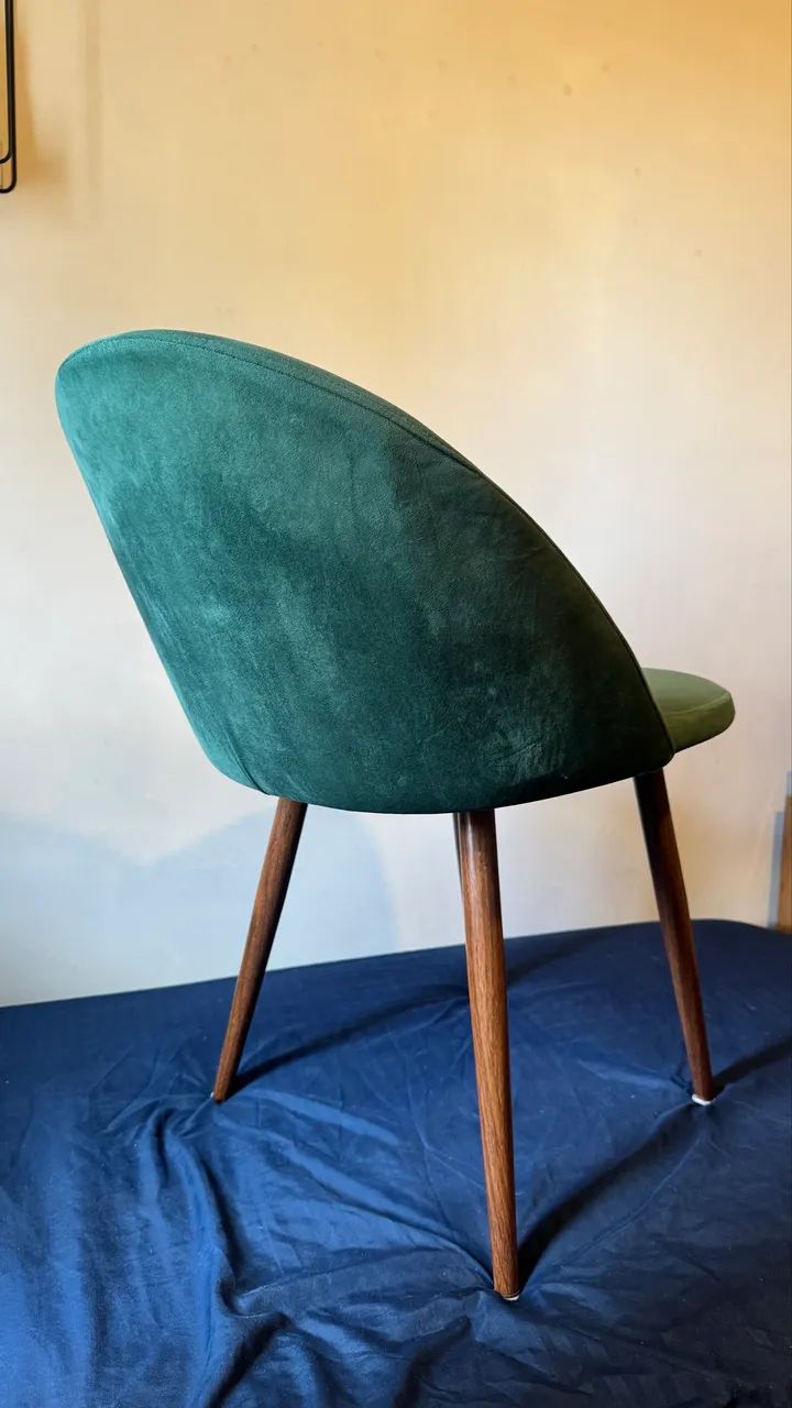 Cadeira Verde - tecido suede  - Foto 2