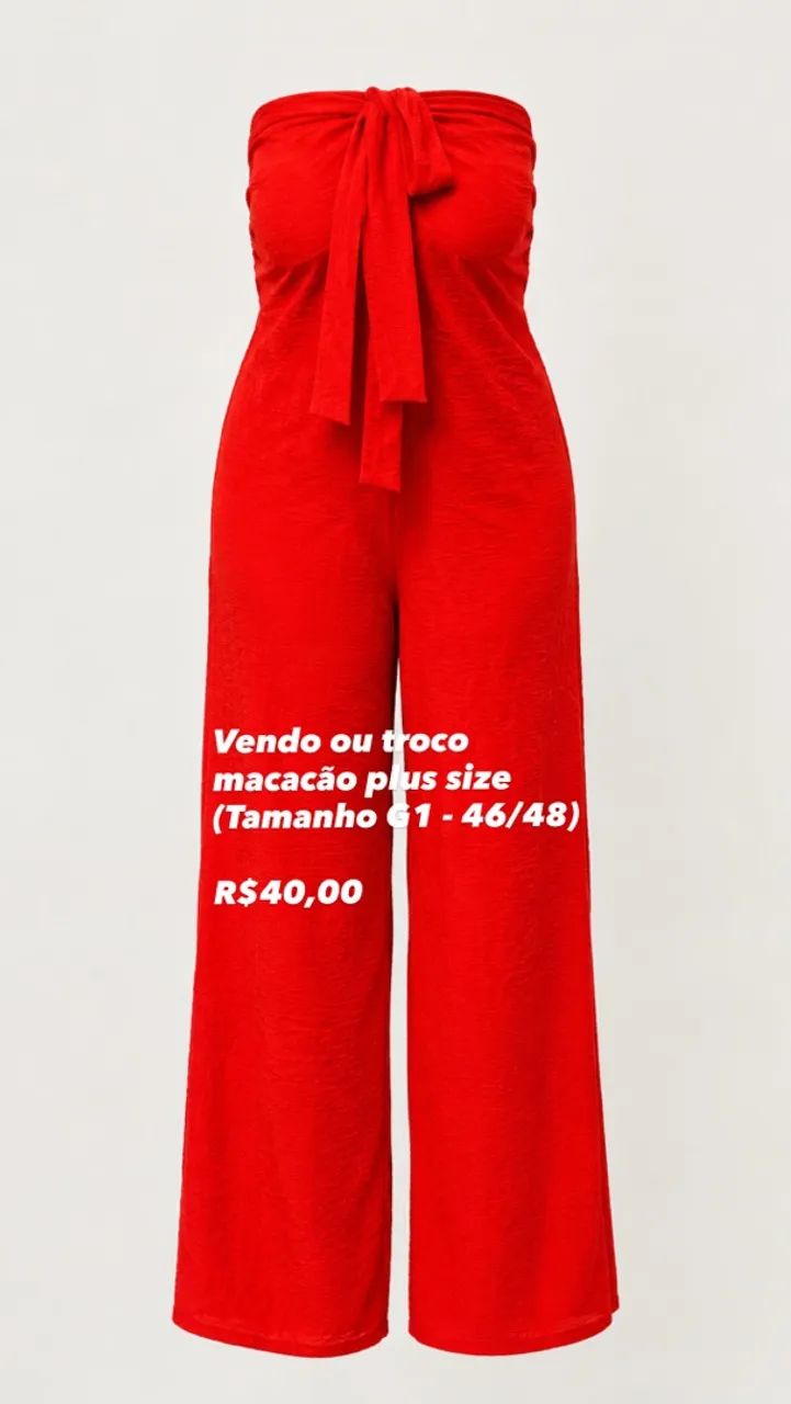 Macacão longo plus size