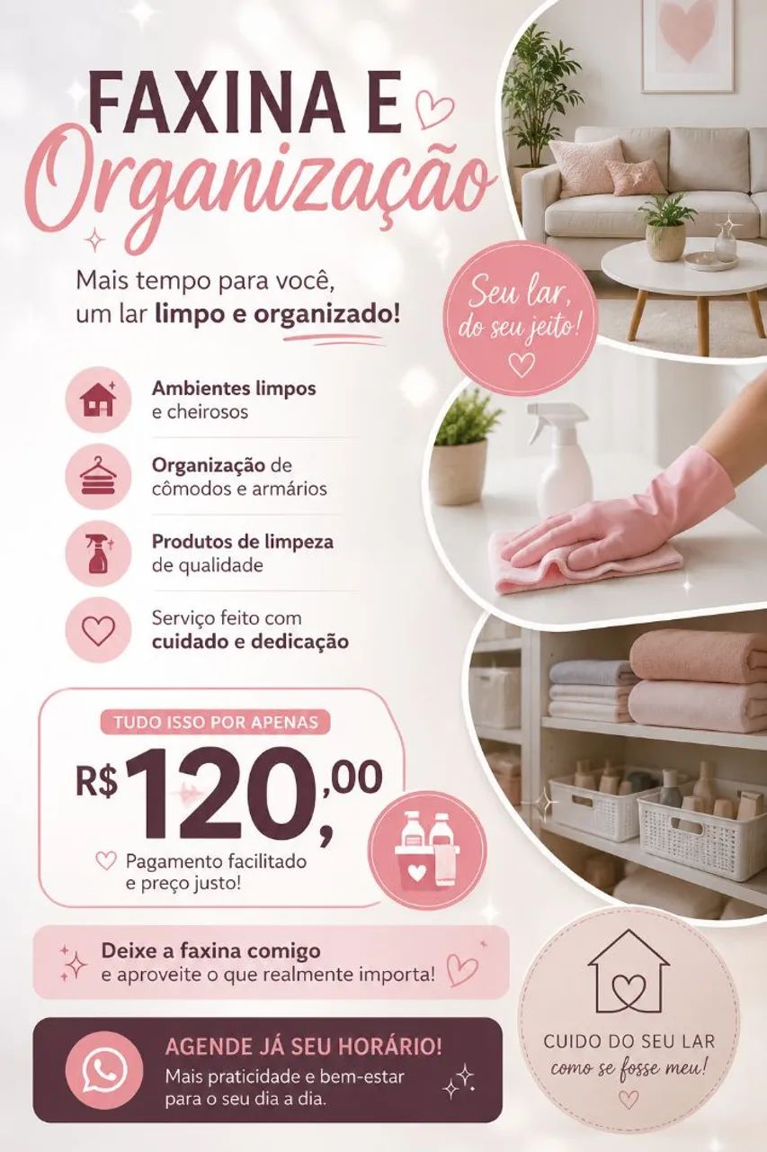 Faxina e organização 