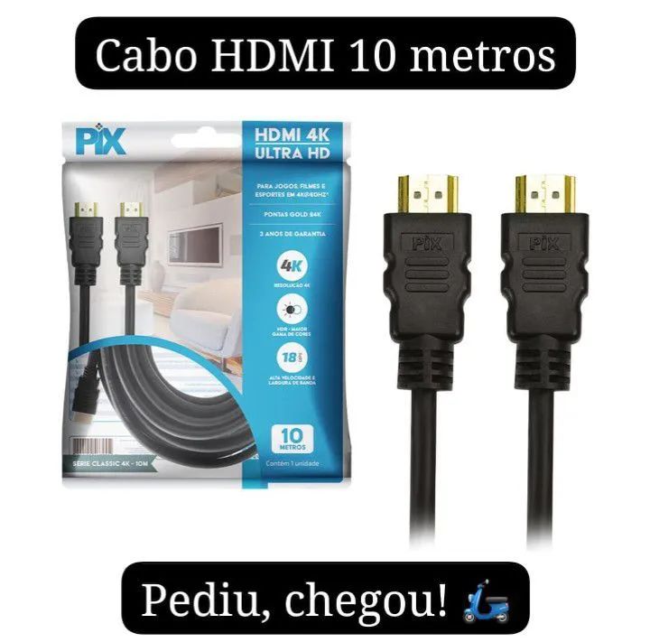 Cabo HDMI 10 metros 4K (Delivery)