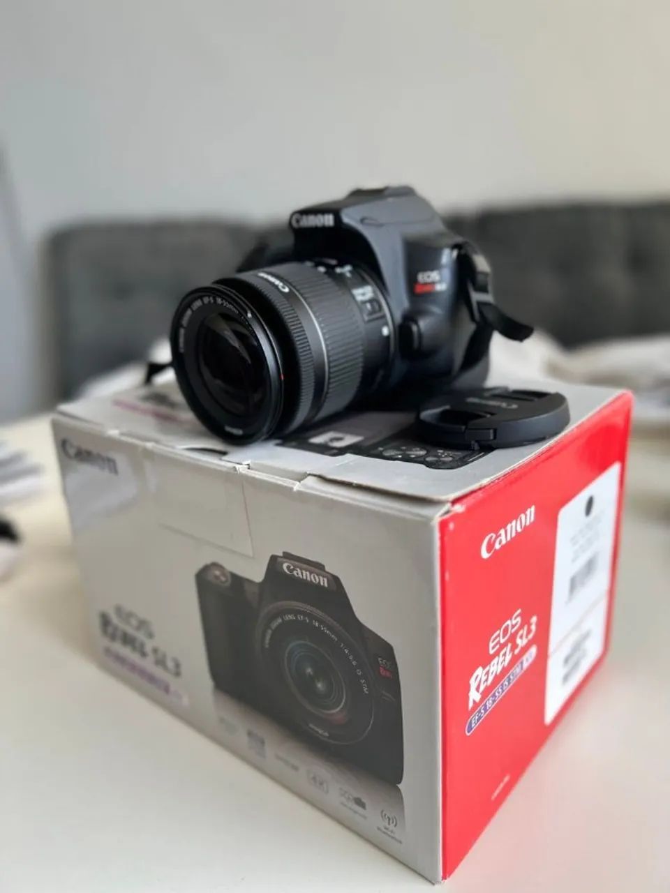 SL3 + lente 18-55mm, grava 4K, wifi, saída limpa, câmera Canon, só falo whats não falo olx