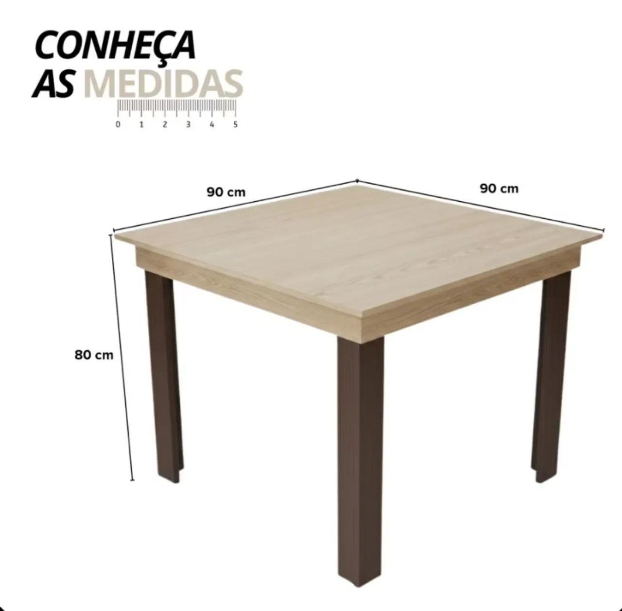 Mesa de jantar resistente quadrada
