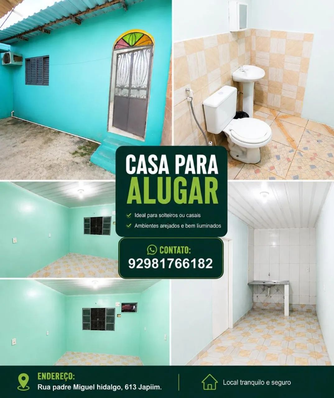 Aluga-se casa 750,00 