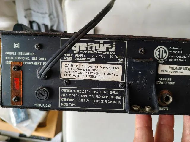 Mixer DJ Gemini PDM-7024 Vintage (Funcionando, 2 knobs para trocar) - Foto 5
