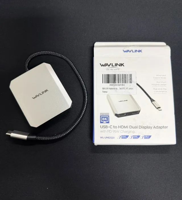 Conversor Usb C Wavlink Para Duplo HDMI 4k/60hz Pd 95w
