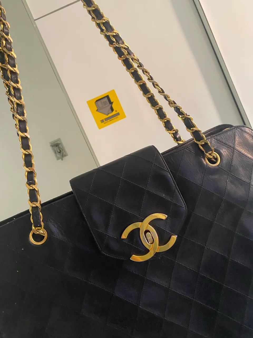 CHANEL Vintage Turn-Lock Flap Tote