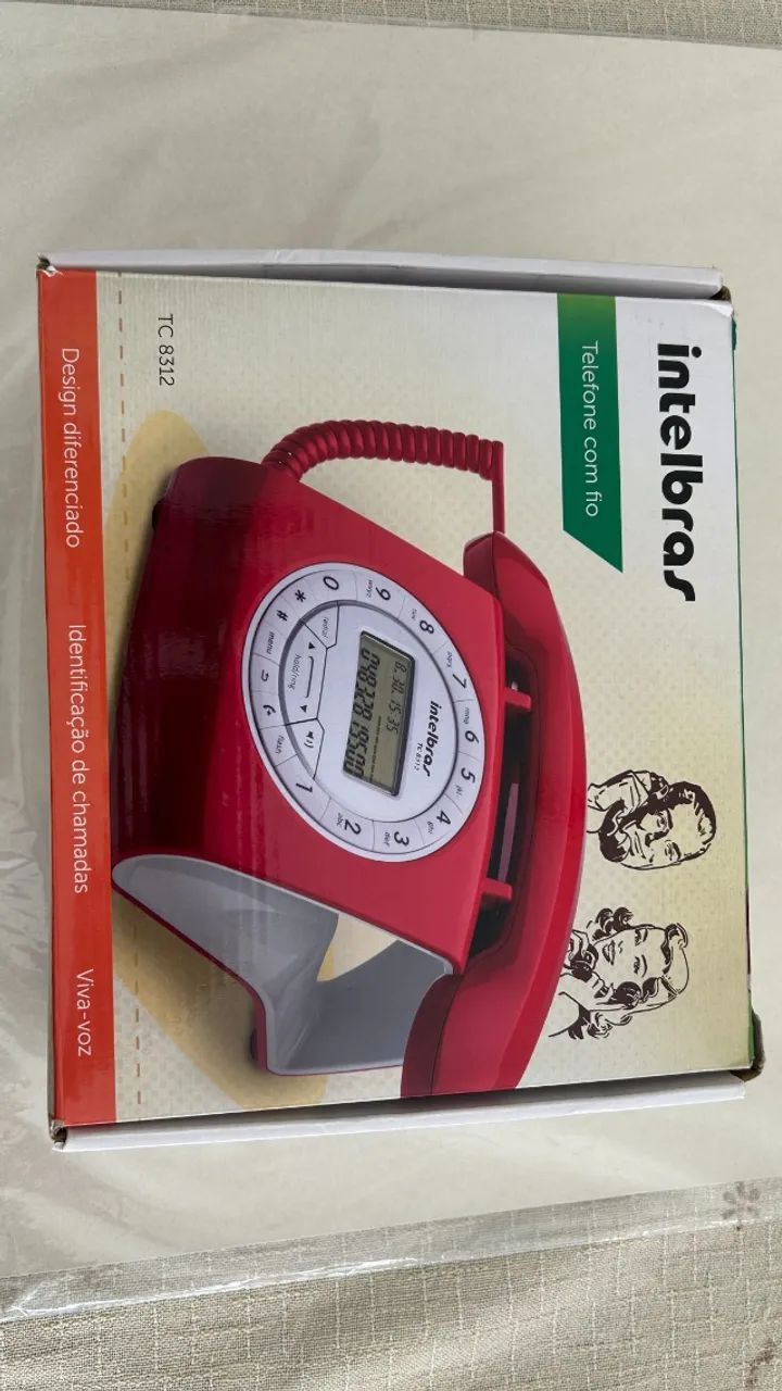 Telefone Fixo Retro TC 8312 Vermelho Intelbras - Foto 5