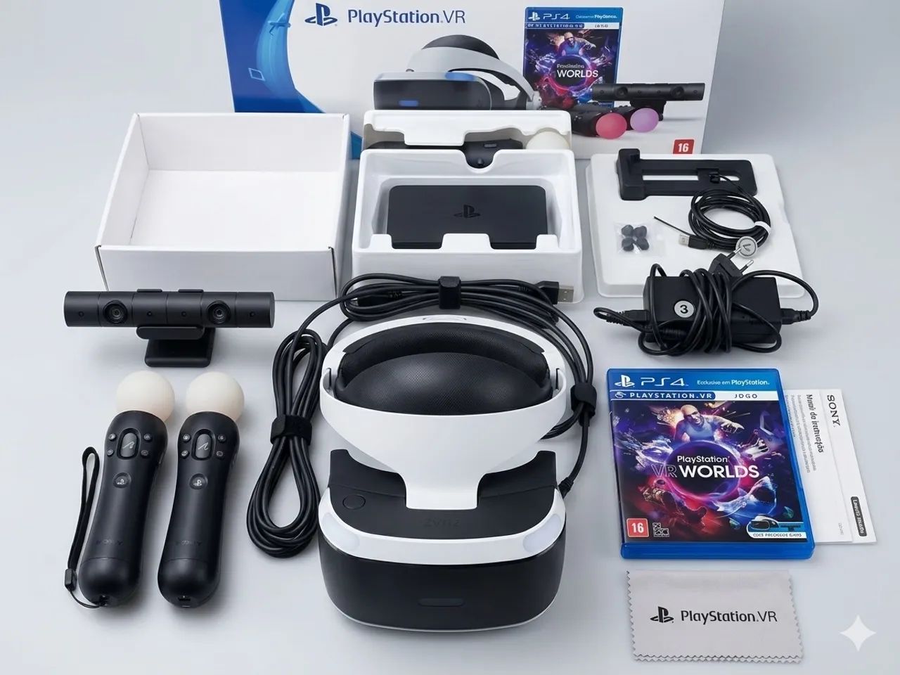 PlayStation VR Bundle Completo - Mod. ZVR2 + 2 Moves + Câmera +