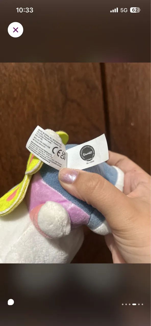 Pelúcia Hello Kitty de páscoa borboleta sanrio - Foto 3