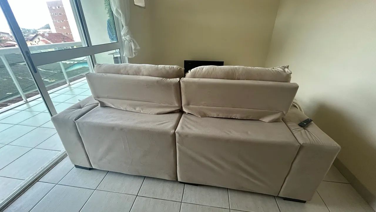 Sofá retrátil e reclinável suede - Foto 3
