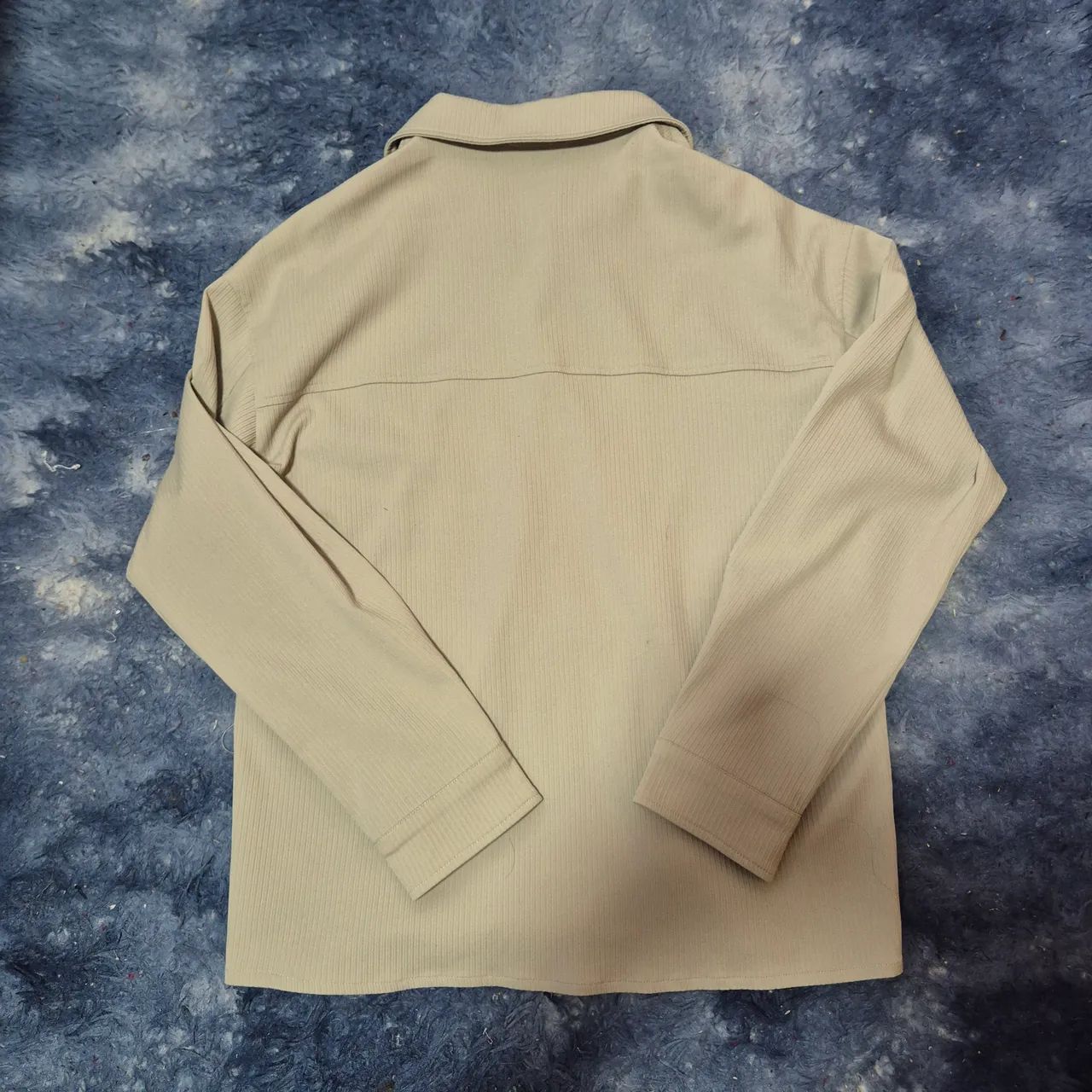camisa zara texturizada bege M - Foto 5