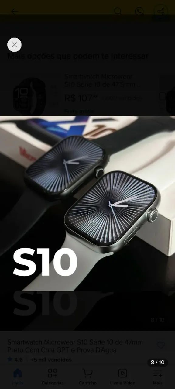 Relógio smartwatch s10 - Foto 4