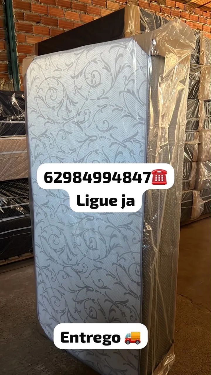 Cama box solteiro novo