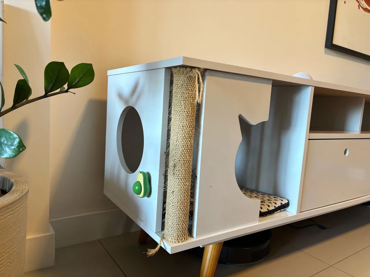 Rack branco com espaço para gatos - Foto 2