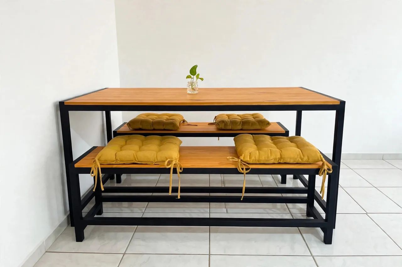 Mesa com bancos 140x90  - Foto 2