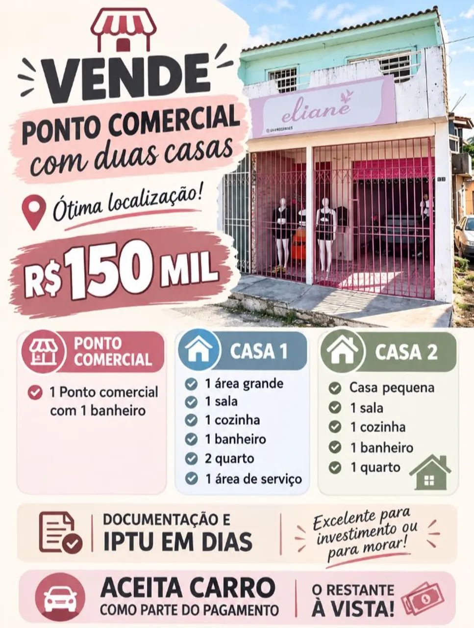 LÉIA O ANÚNCIO CADA CASA COM O VALOR  - Foto 2