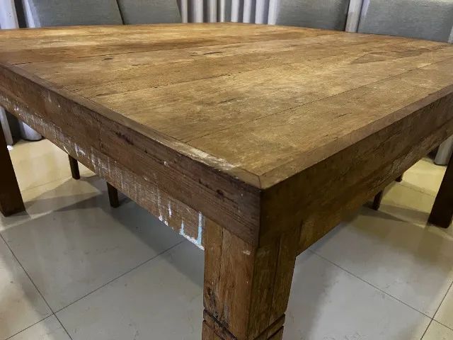 Linda Mesa de Jantar em Madeira de Demolição - Foto 2