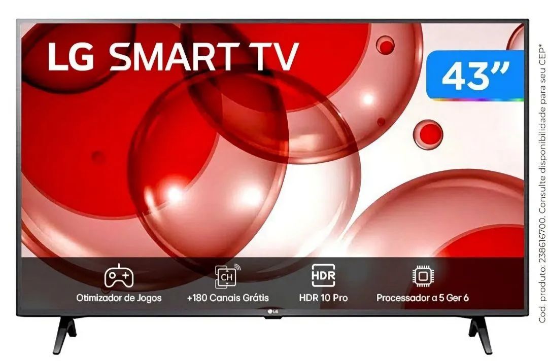 TV LG Nova na caixa 43 polegadas 12 meses de garantia 