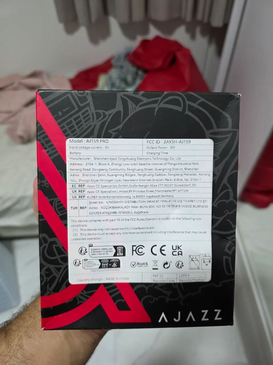 Mouse Gamer Ajazz AJ159 Pro Com Dock de Carregamento Paw 3395 NOVO LACRADO 