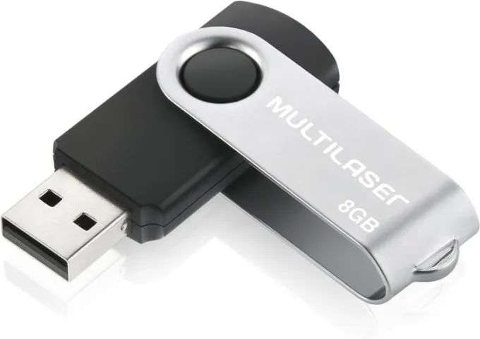 Pen Drive 8GB USB 2.0 Twist preto PD587 Multi- Pendrive  Loja Coimbra Computadores Entrega - Foto 4