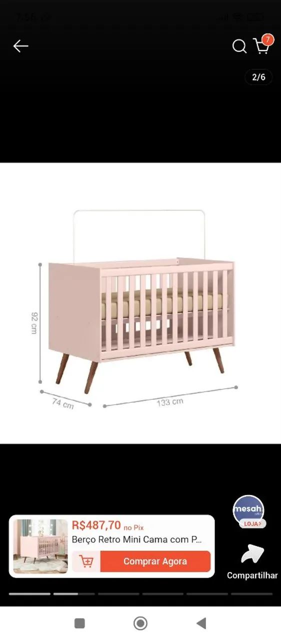 Berço vira cama  - Foto 2
