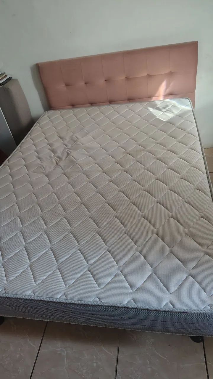 Cama box casal + colchão 
