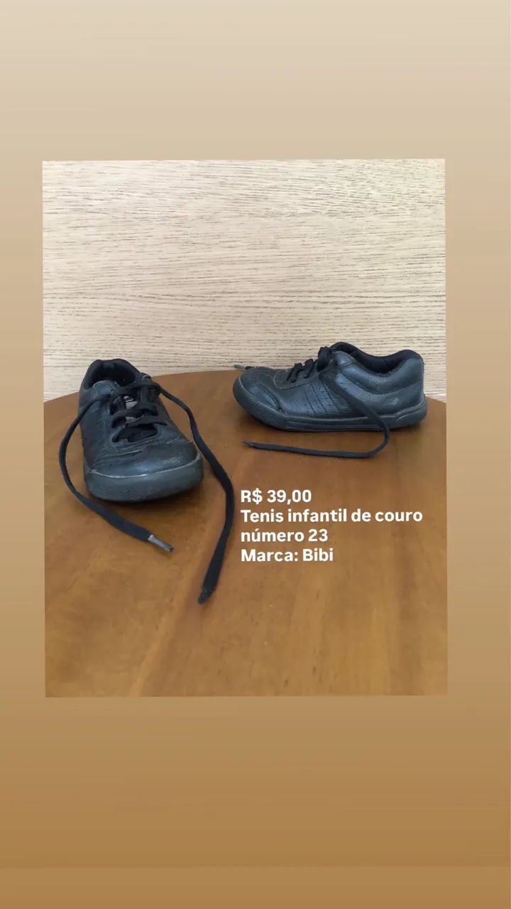 Tênis infantil de couro 23 Bibi - Foto 2