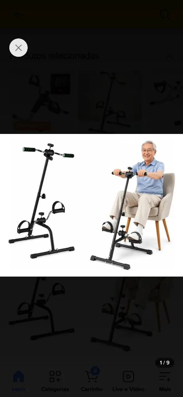 BICICLETA de FISIOTERAPIA com apoio para as mãos 