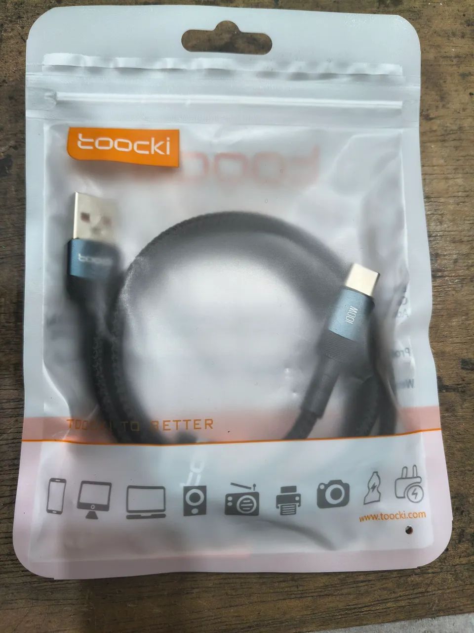 Cabo de carregamento rápido para celular.