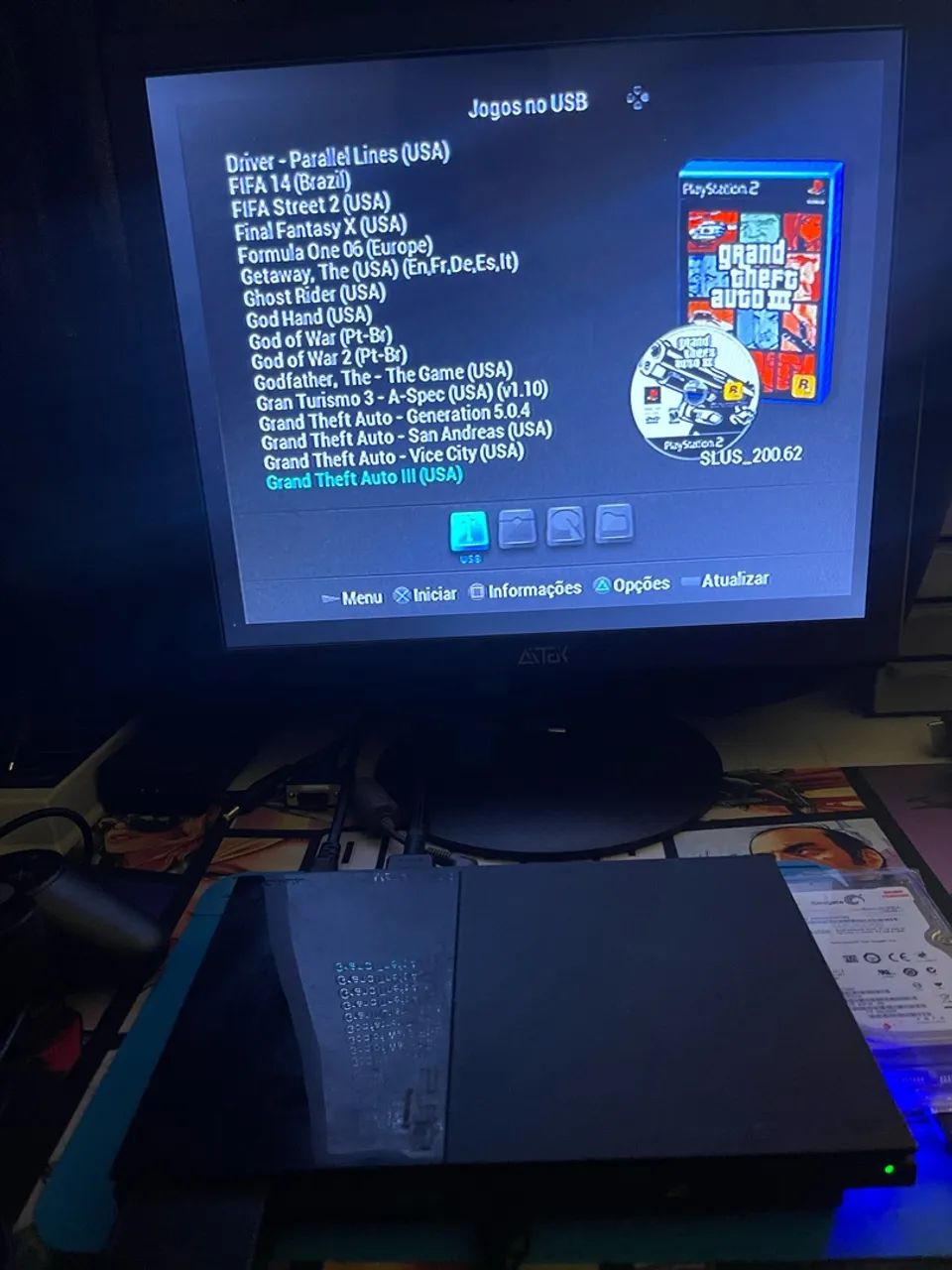 Ps2 slim + 80 jogos - Foto 3