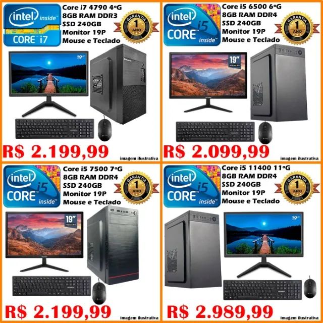 Computador completo - PC Office 1 Ano Garantia - Foto 3
